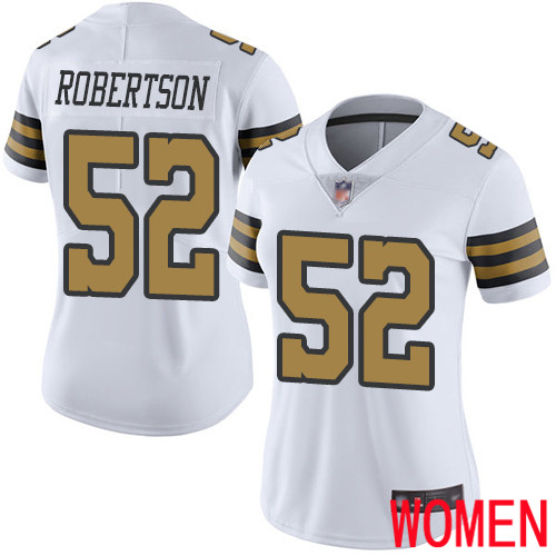 New Orleans Saints Limited White Women Craig Robertson Jersey NFL Football 52 Rush Vapor Untouchable Jersey